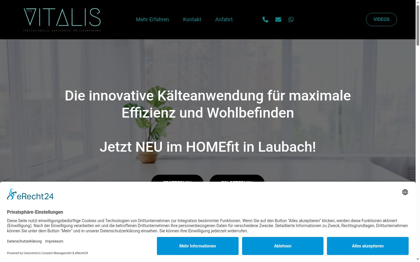 Screenshot tal-banner tal-kunsens muri qabel kwalunkwe interazzjoni