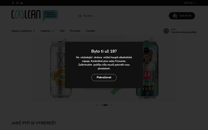 Screenshot of coolcan.cz