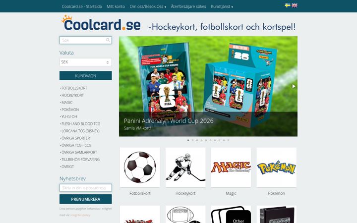 Screenshot of coolcard.se