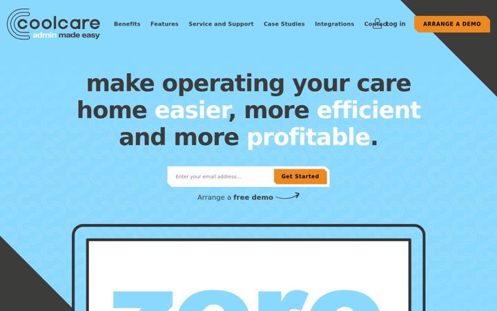 Screenshot van coolcare.co.uk