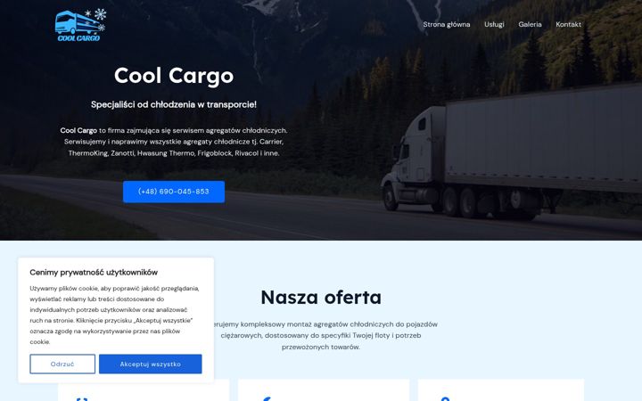 Screenshot ta' coolcargo.pl