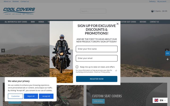 Screenshot of coolcovers.co.uk