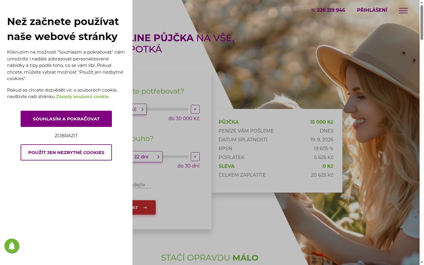 Screenshot van de toestemmingsbanner zoals getoond vóór enige interactie
