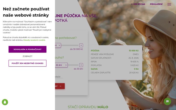 Screenshot van coolcredit.cz