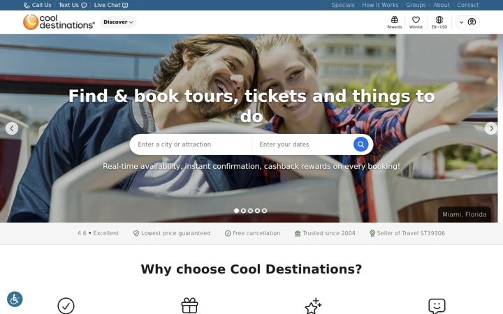 Screenshot of cooldestinations.com