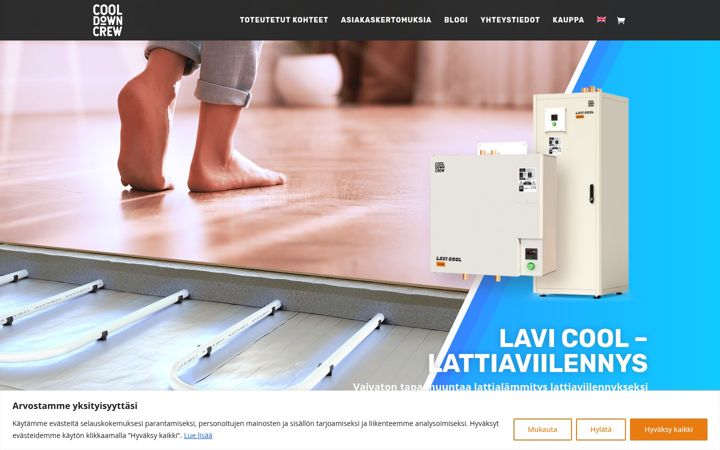 Screenshot of cooldowncrew.fi