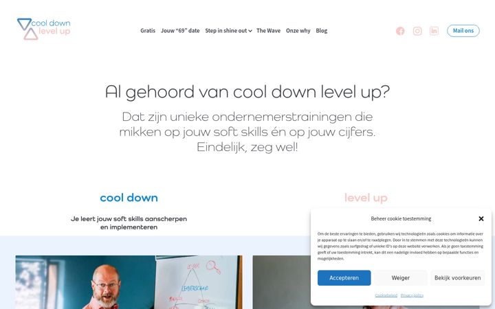 Screenshot of cooldownlevelup.be