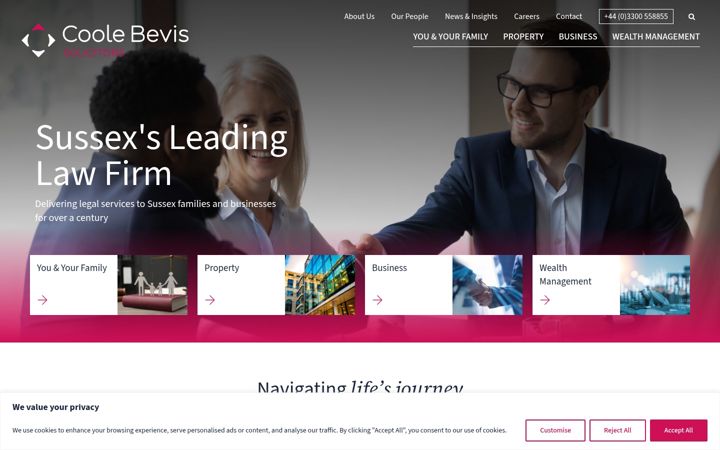 Screenshot of coolebevis.com