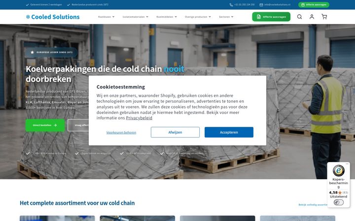 Screenshot of cooledsolutions.nl