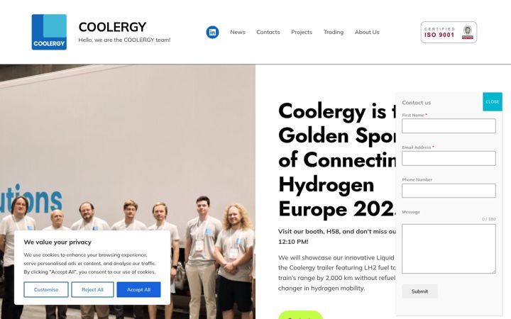 Screenshot stránky coolergy.eu