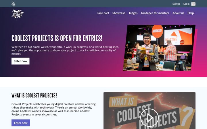 Screenshot of coolestprojects.org