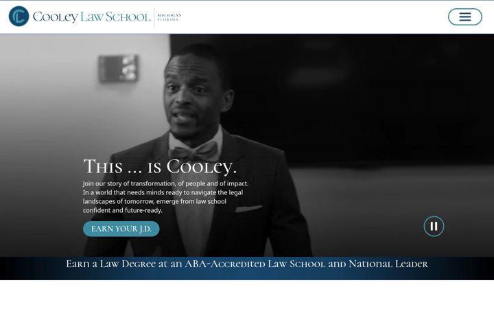 Screenshot of cooley.edu
