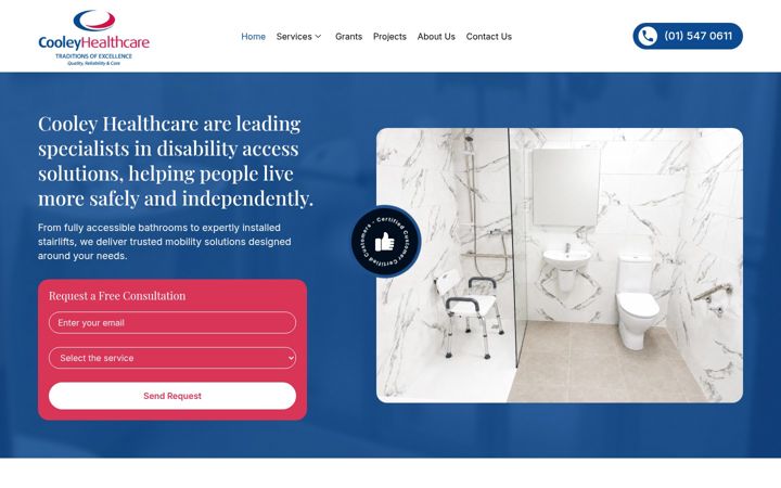 Screenshot of cooleyhealthcare.ie