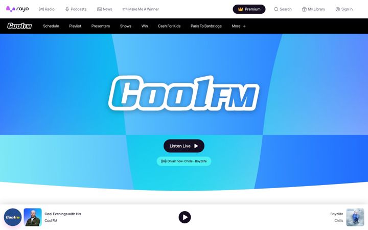 Screenshot of coolfm.co.uk