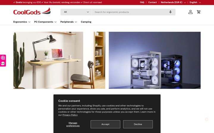 Screenshot of coolgods.com