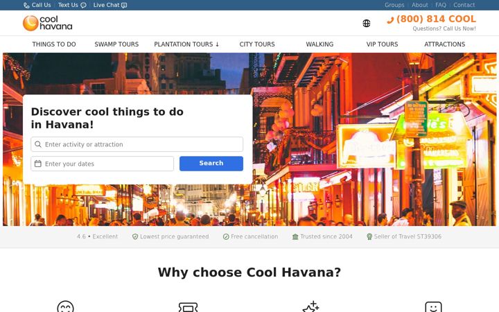 Screenshot of coolhavana.com
