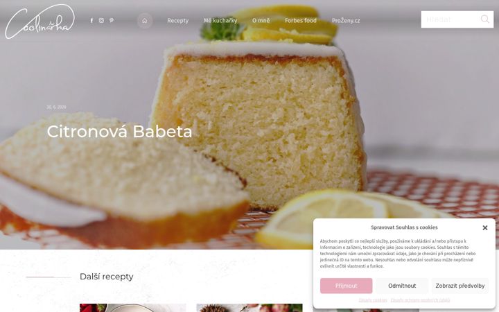 Screenshot van coolinarka.cz