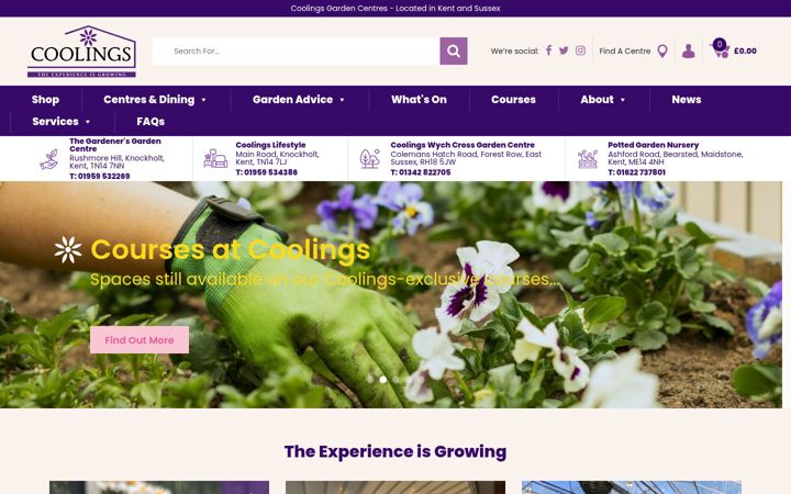 Screenshot of coolings.co.uk