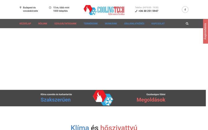 Screenshot of coolingtech.hu