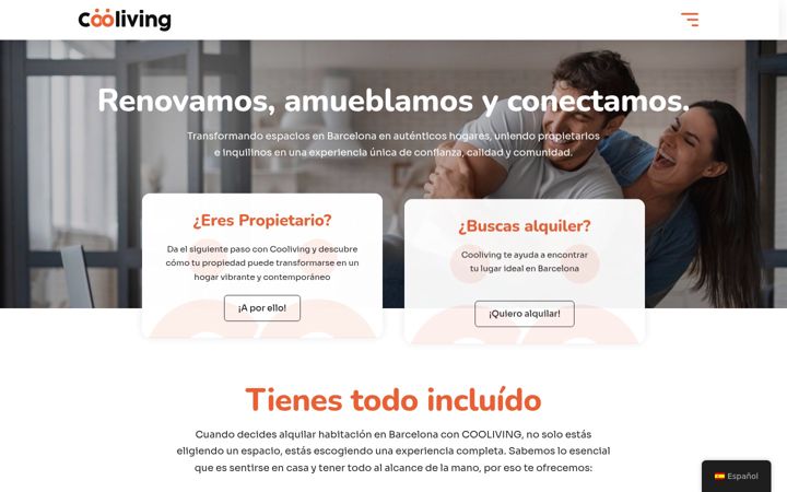 Screenshot of cooliving.barcelona