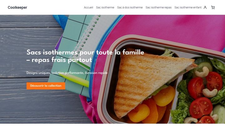 Screenshot of coolkeeper.fr