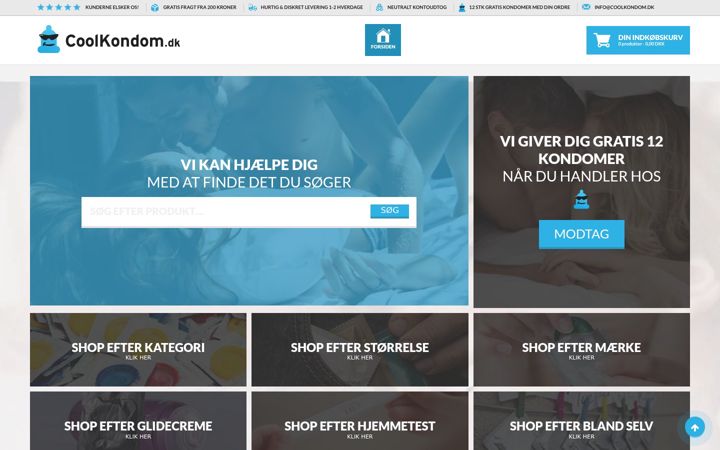 Screenshot of coolkondom.dk