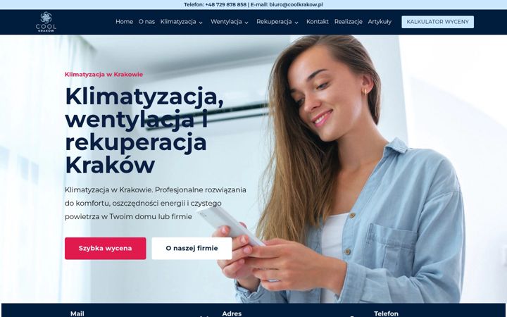 Snímek obrazovky coolkrakow.pl