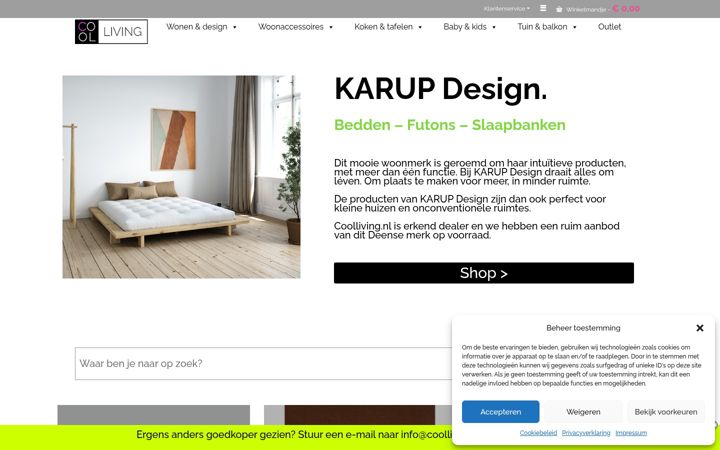 Screenshot von coolliving.nl