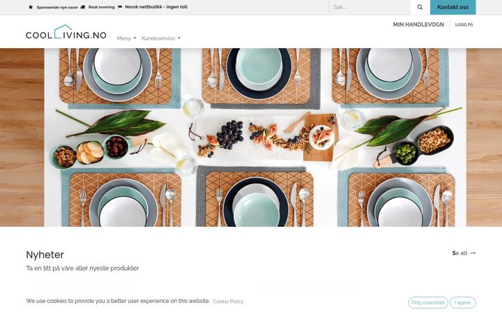 Screenshot of coolliving.no