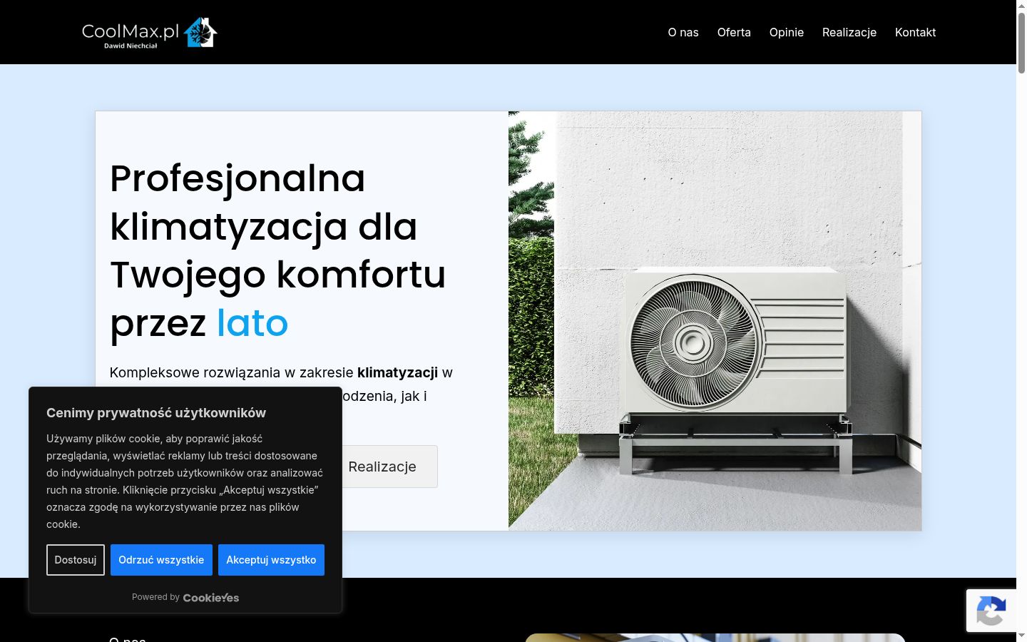 Screenshot del banner di consenso mostrato prima di qualsiasi interazione