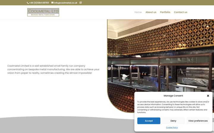 Screenshot of coolmetal.co.uk