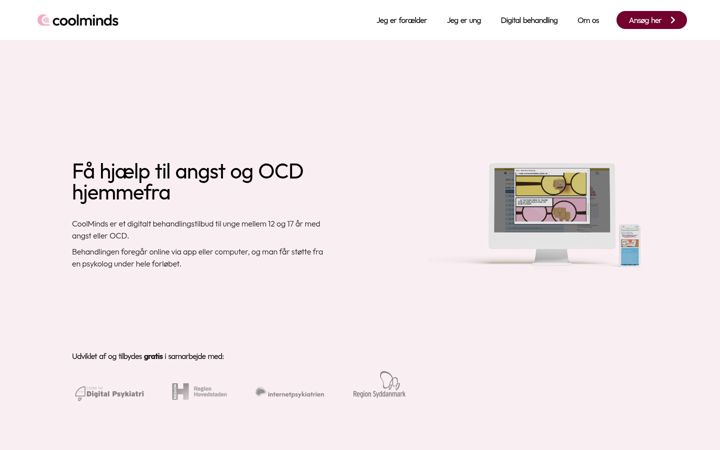 Screenshot of coolminds.dk