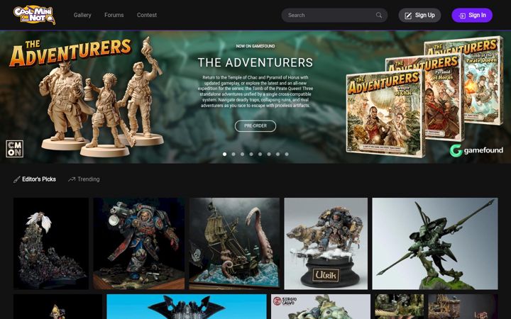 Screenshot of coolminiornot.com