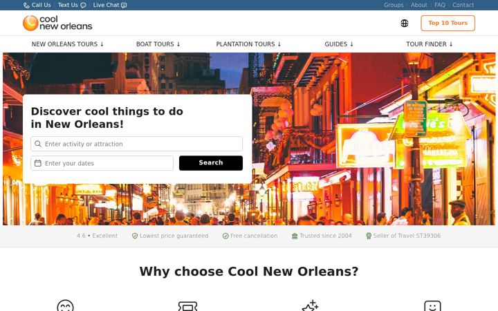 Screenshot of coolneworleans.com