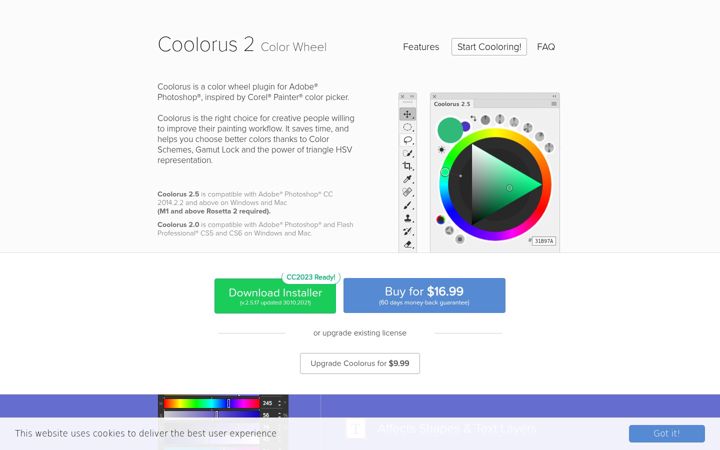 Screenshot of coolorus.com