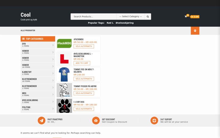 Ekrano kopija coolprint.no