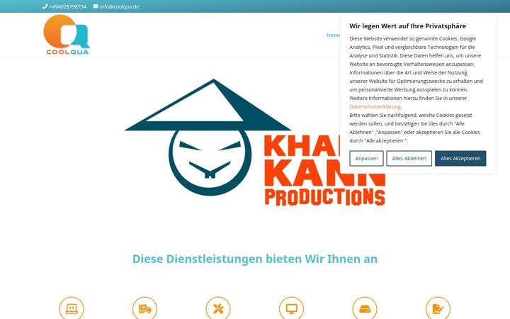 Screenshot of coolqua.de