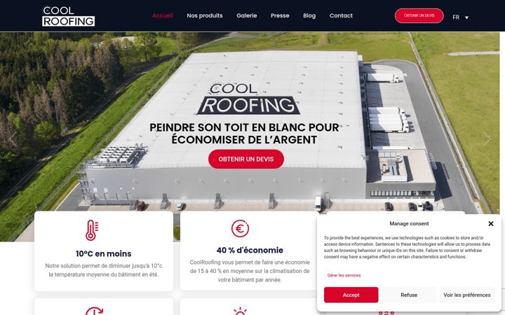 Skärmbild av coolroofing.eu