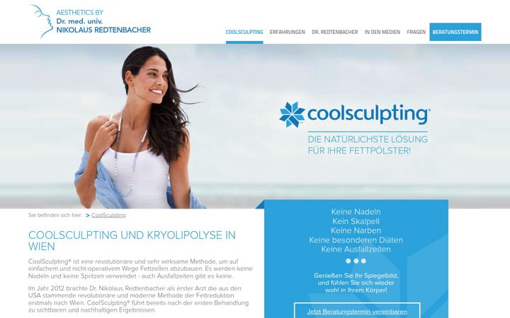 Screenshot of coolsculpting-redtenbacher.at