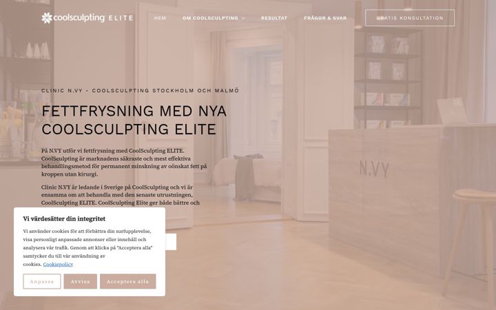 Screenshot of coolsculptingelite.se