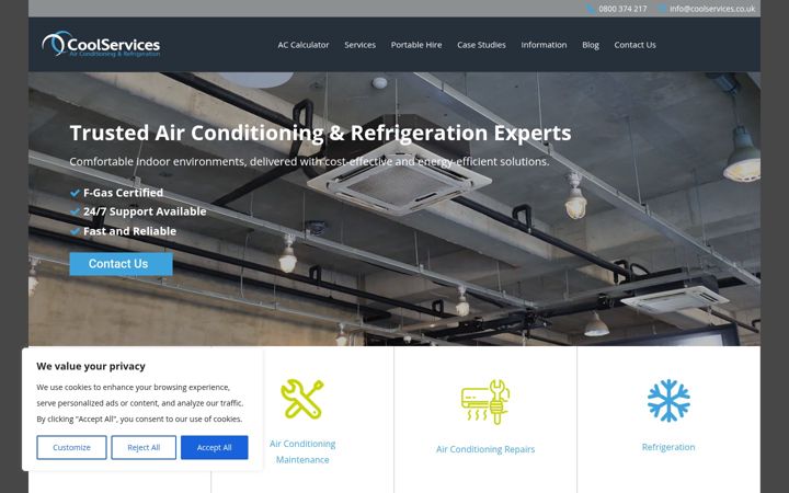 Screenshot of coolservices.co.uk