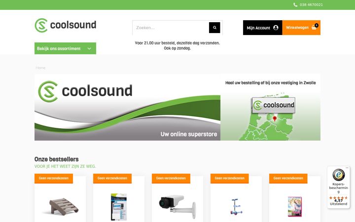 Screenshot of coolsound.nl