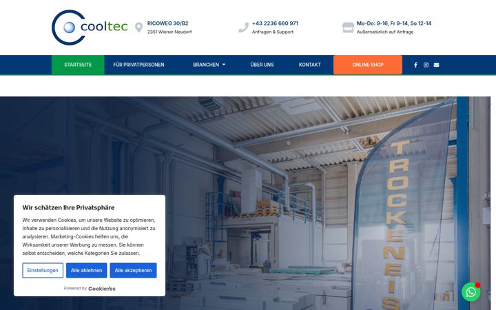Screenshot of cooltec.at