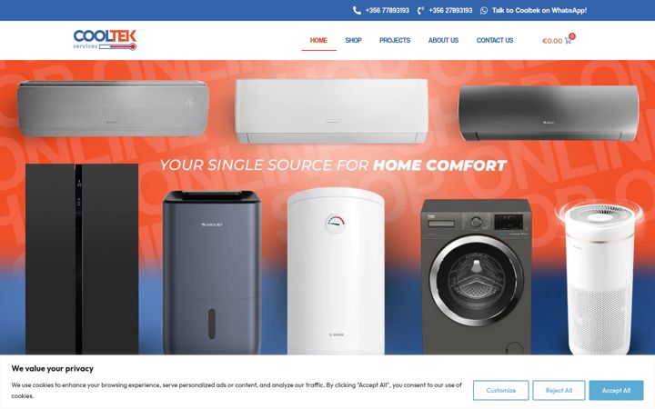 Screenshot of cooltekservices.com.mt