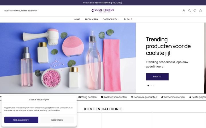 Screenshot von cooltrends.nl