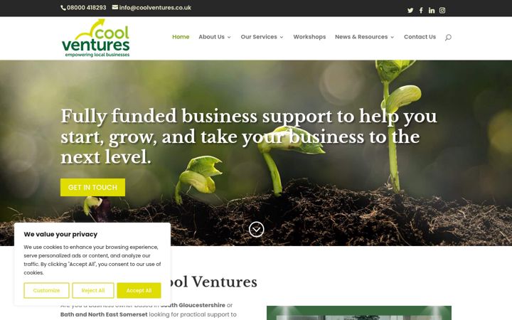 Screenshot of coolventures.co.uk