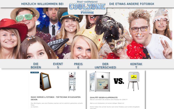 Screenshot of coolzone-fotobox.de