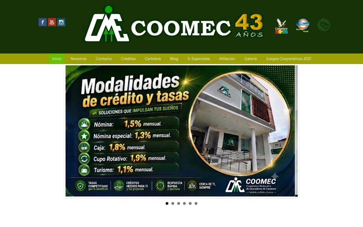 Screenshot van coomec.com.co