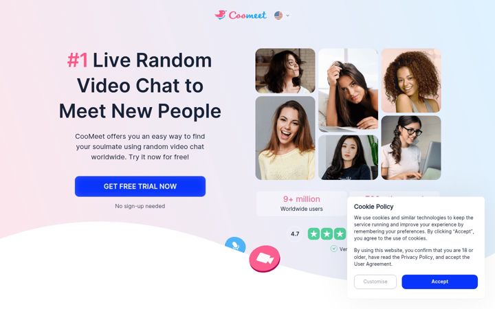 Ekrano kopija coomeet.com