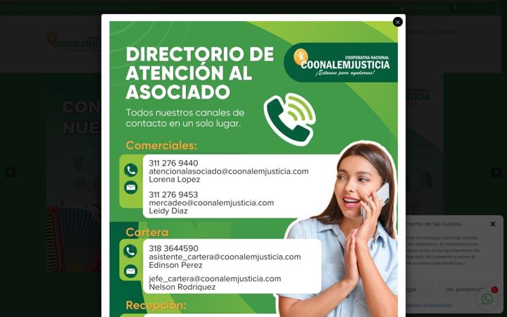 Screenshot of coonalemjusticia.com
